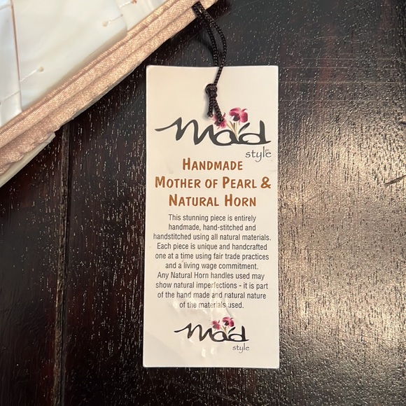 Vintage Handmade Mother of Pearl & Natural Horn Shell Purse NWT - Picture 7 of 7